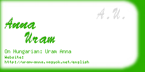 anna uram business card